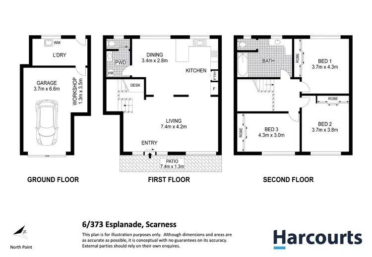 Floorplan of Homely unit listing, 6/373 Esplanade, Scarness QLD 4655