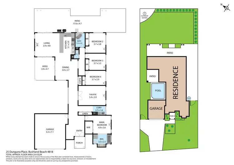 Floorplan of Homely house listing, 25 Dungurra Place, Bushland Beach QLD 4818