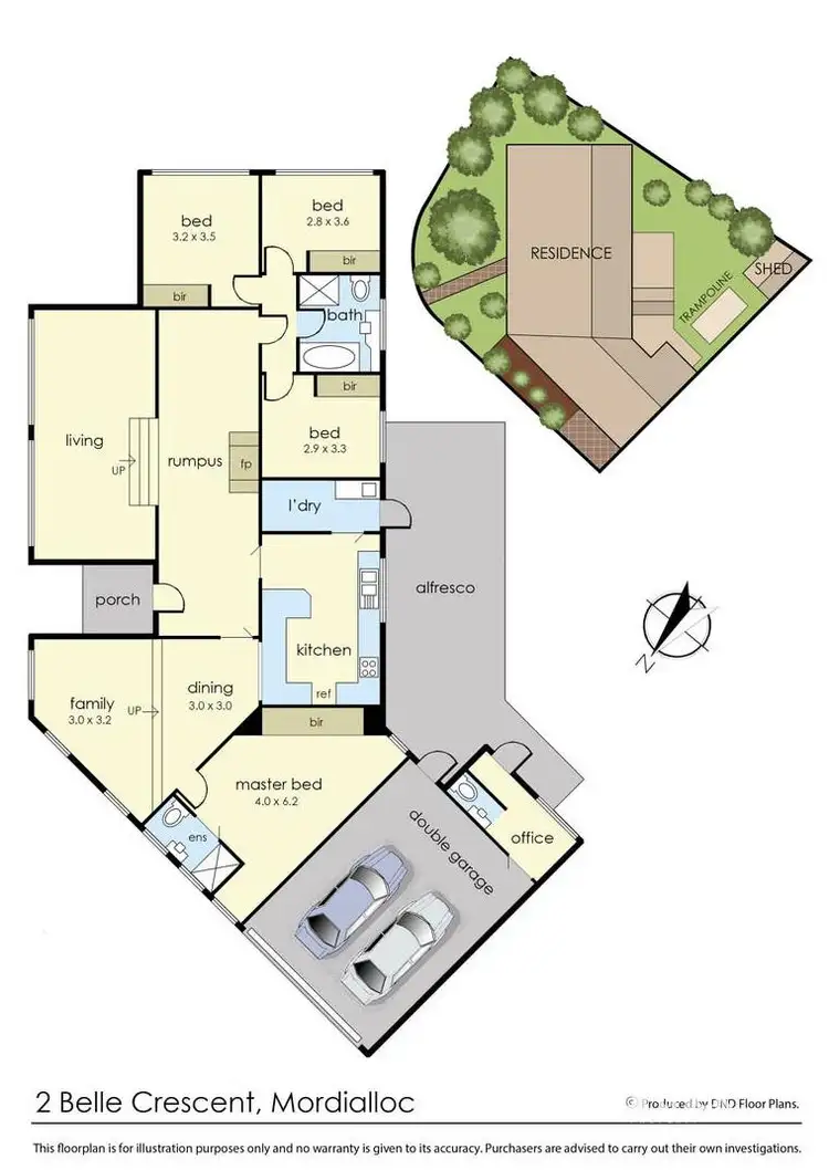 Floorplan of Homely house listing, 2 Belle Crescent, Mordialloc VIC 3195