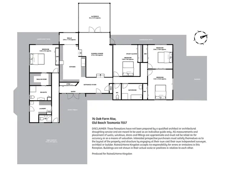 Floorplan of Homely house listing, 76 Oak Farm Rise, Old Beach TAS 7017