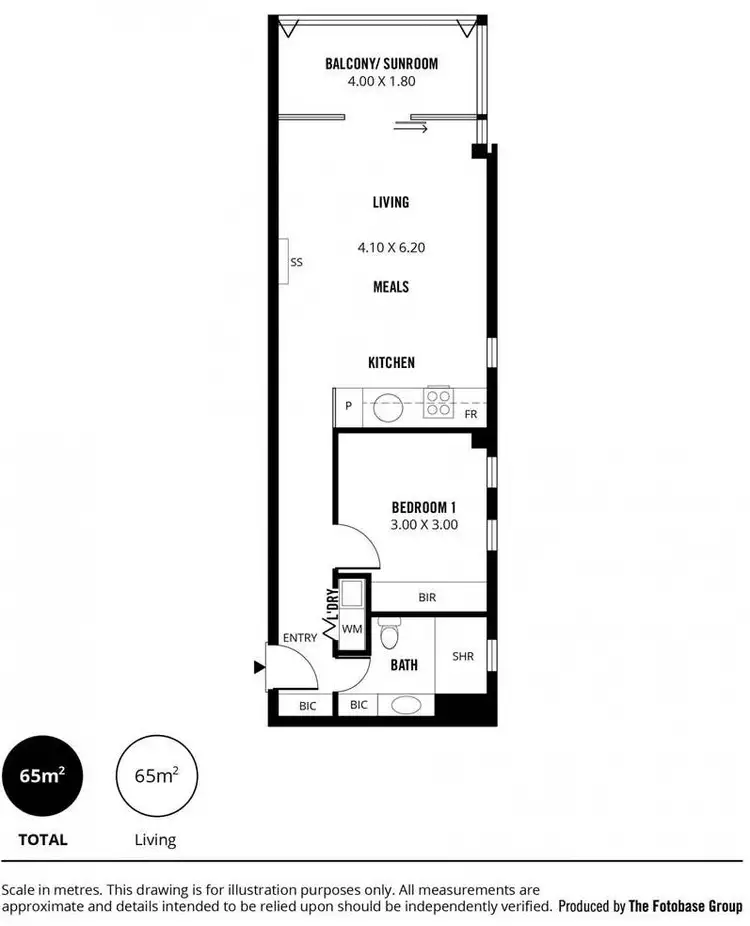Floorplan of Homely apartment listing, 1505/10 Balfours Way, Adelaide SA 5000