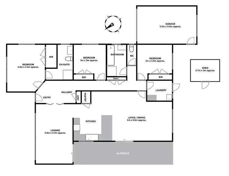 Floorplan of Homely house listing, 13 Charles Eaton Court, Huntingfield TAS 7055