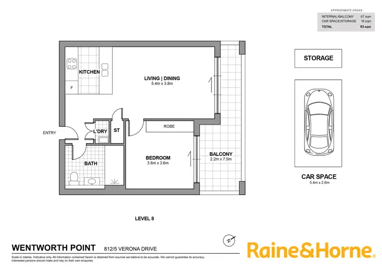 Floorplan of Homely apartment listing, 812/5 Verona Drive, Wentworth Point NSW 2127