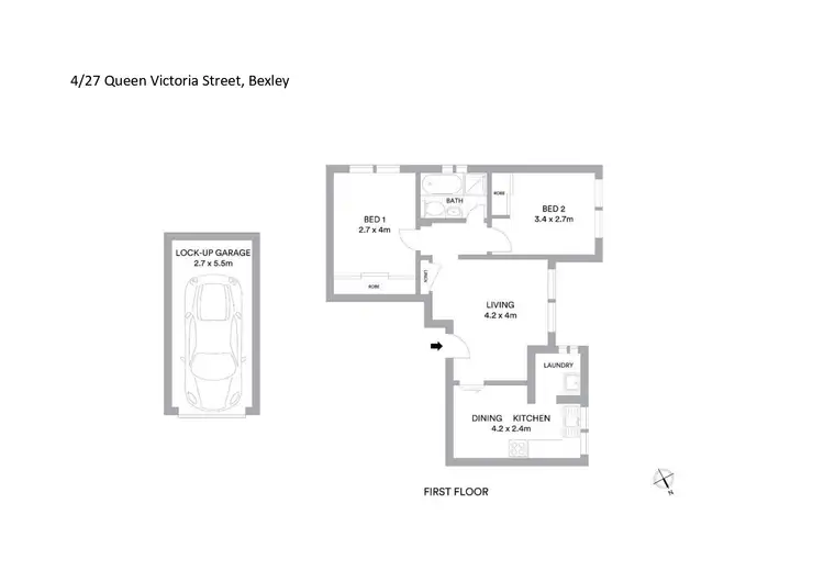 Floorplan of Homely apartment listing, 4/27 Queen Victoria Street, Bexley NSW 2207