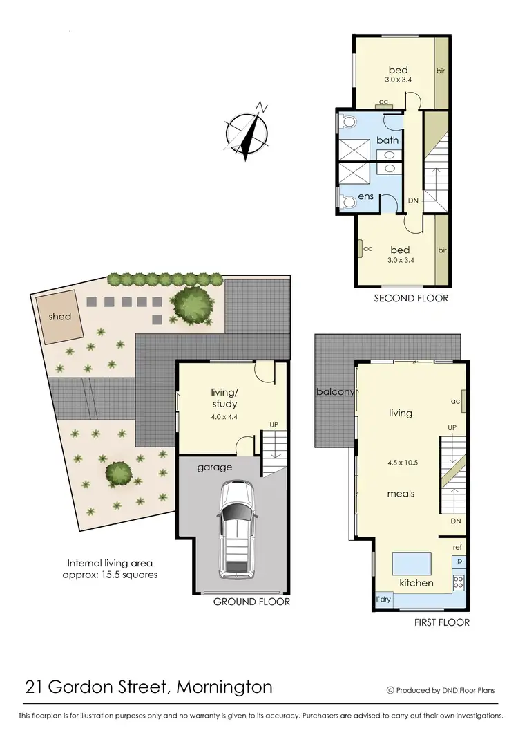 Floorplan of Homely townhouse listing, 21 Gordon Street, Mornington VIC 3931