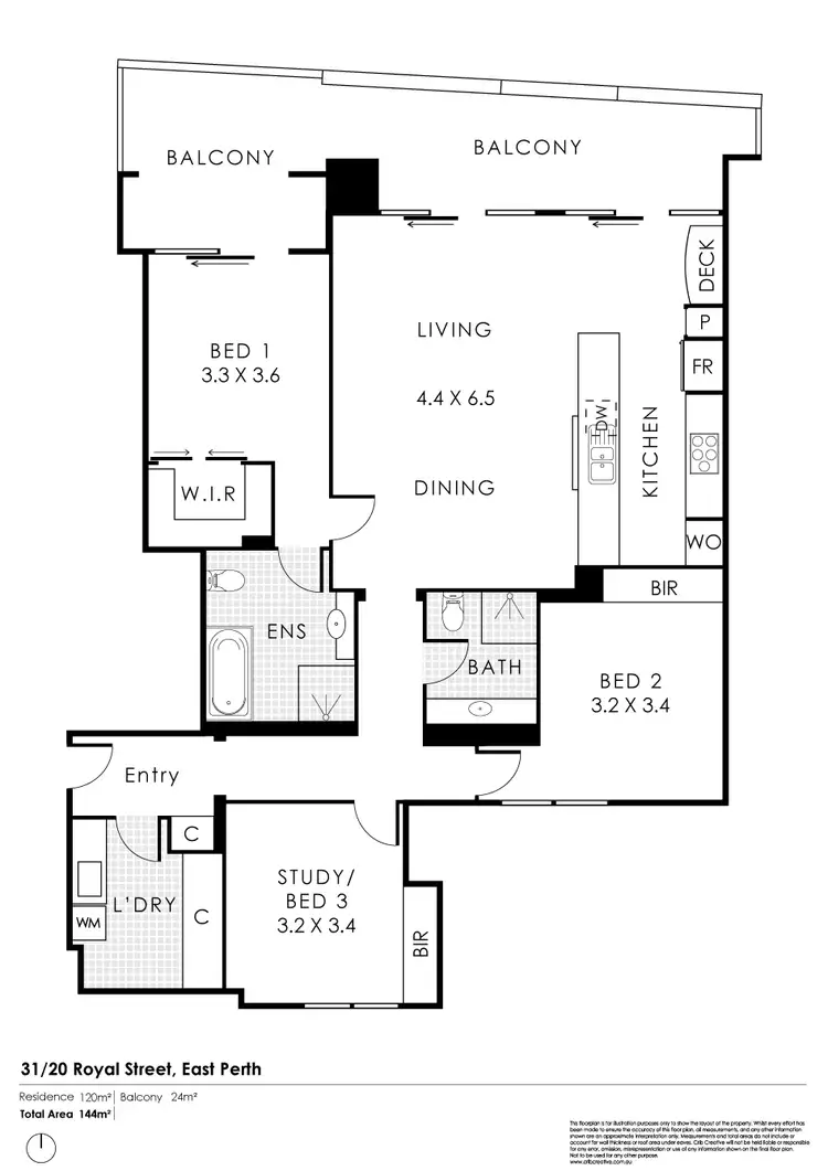 Floorplan of Homely apartment listing, 31/20 Royal Street, East Perth WA 6004