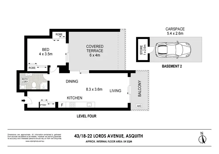 Floorplan of Homely apartment listing, 43/421 Pacific Highway, Asquith NSW 2077