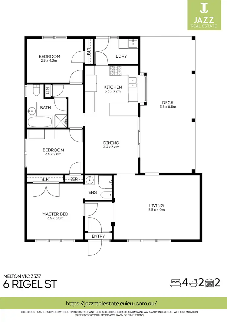 Floorplan of Homely house listing, 6 Rigel Street, Melton VIC 3337