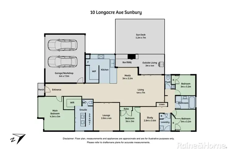 Floorplan of Homely house listing, 10 Longacre Avenue, Sunbury VIC 3429