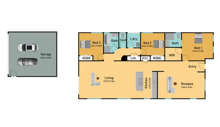 Floorplan of Homely house listing, 4 Hiltaba Walk, Tarneit VIC 3029