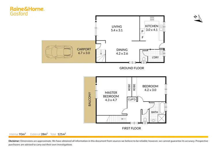 Floorplan of Homely townhouse listing, 6/14 Russell Street, East Gosford NSW 2250