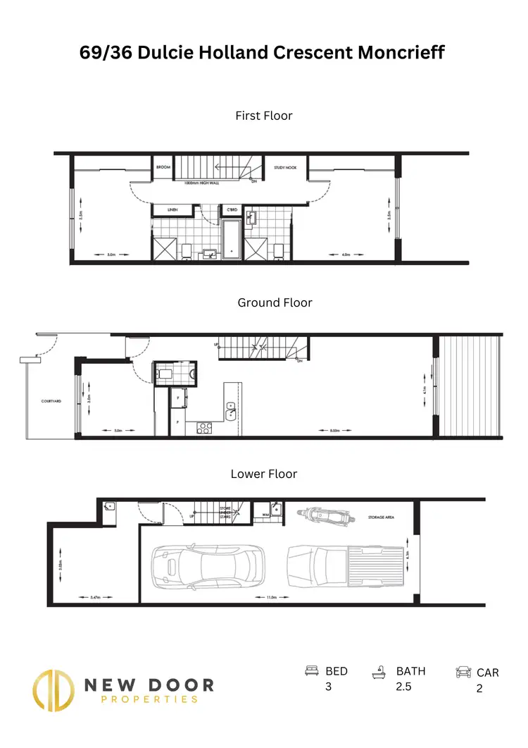 Floorplan of Homely townhouse listing, 69/36 Dulcie Holland Crescent, Moncrieff ACT 2914