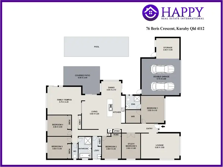 Floorplan of Homely house listing, 76 Beris Crescent, Kuraby QLD 4112