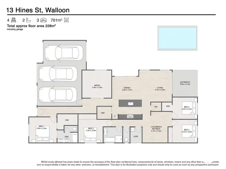 Floorplan of Homely house listing, 13 Hines Street, Walloon QLD 4306