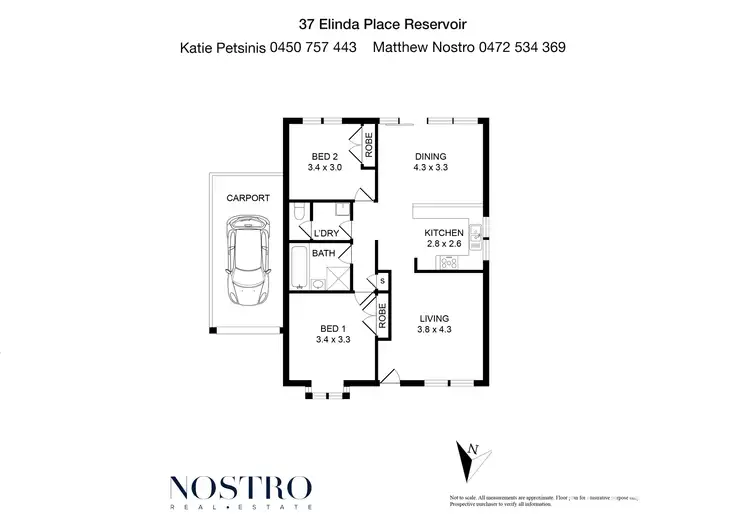 Floorplan of Homely house listing, 37 Elinda Place, Reservoir VIC 3073