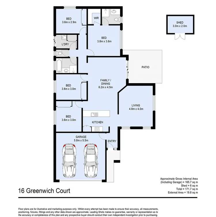 Floorplan of Homely house listing, 16 Greenwich Court, Bellmere QLD 4510