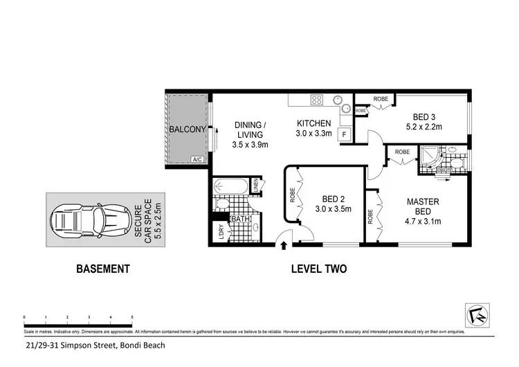 Floorplan of Homely apartment listing, 21/29-31 Simpson Street, Bondi Beach NSW 2026