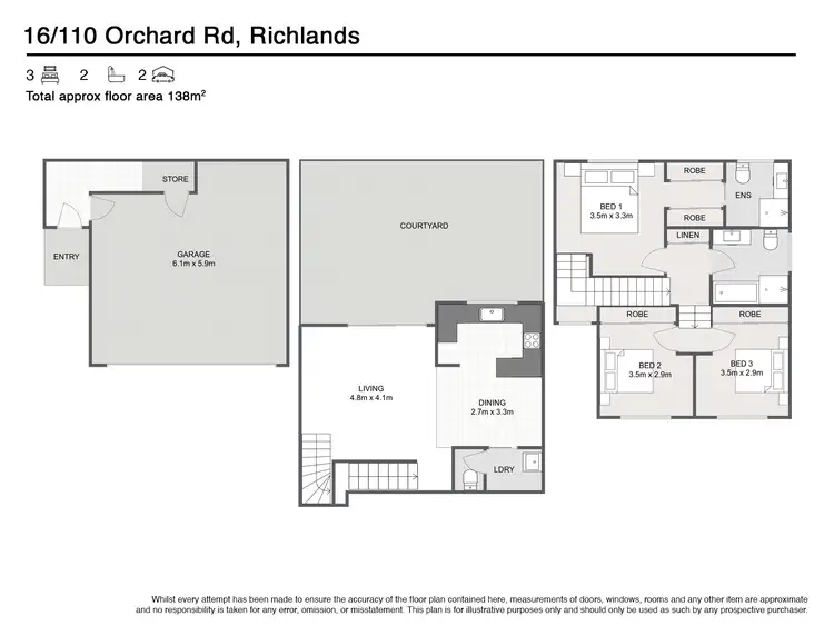 Floorplan of Homely townhouse listing, 16/110 Orchard Road, Richlands QLD 4077