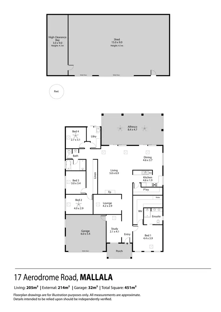 Floorplan of Homely house listing, 17 Aerodrome Road, Mallala SA 5502