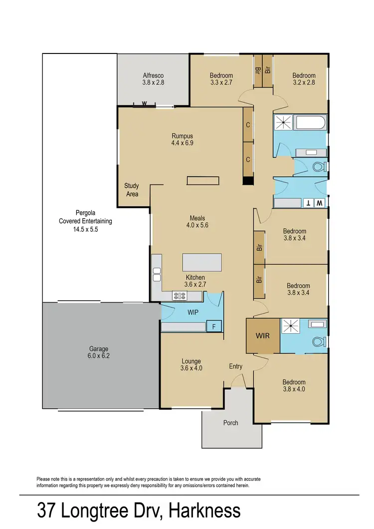 Floorplan of Homely house listing, 37 Long Tree Drive, Harkness VIC 3337