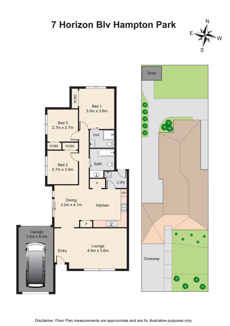 Floorplan of Homely house listing, 7 Horizon Boulevard, Hampton Park VIC 3976