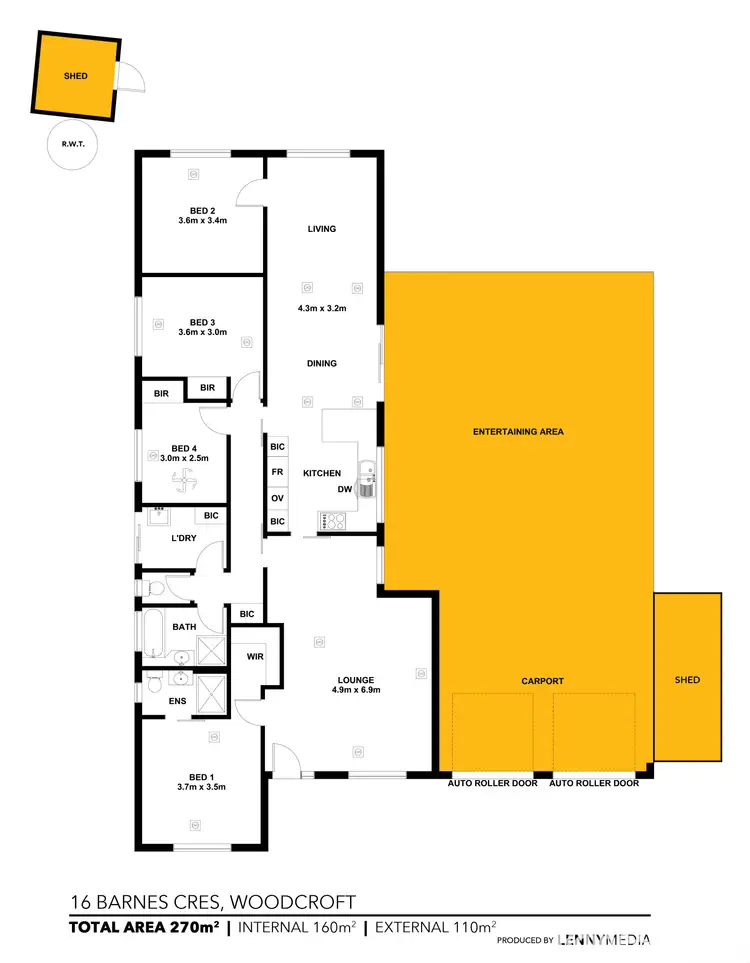 Floorplan of Homely house listing, 16 Barnes Crescent, Woodcroft SA 5162