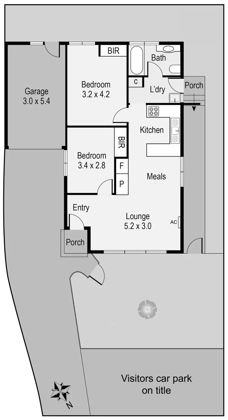Floorplan of Homely unit listing, 3/3 Raeburn Street, Pascoe Vale VIC 3044