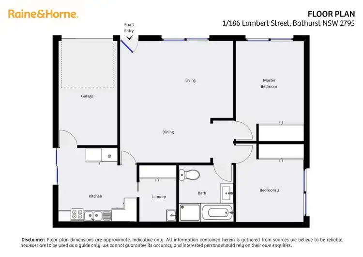 Floorplan of Homely house listing, 1/186 Lambert Street, Bathurst NSW 2795