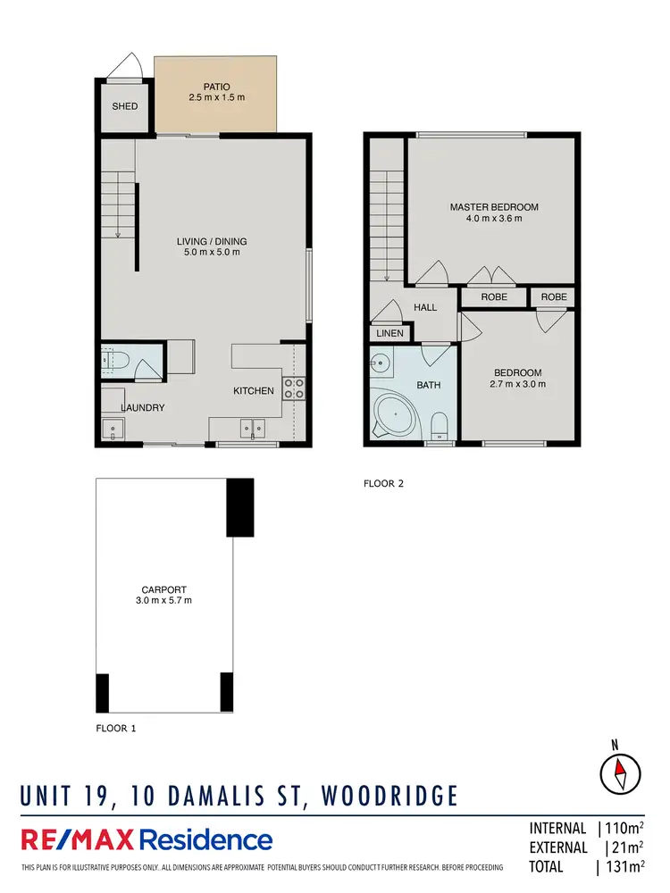Floorplan of Homely unit listing, 19/10 Damalis Street, Woodridge QLD 4114