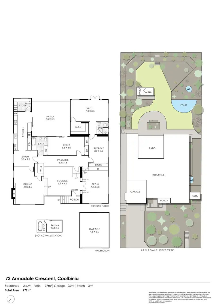 Floorplan of Homely house listing, 73 Armadale Crescent, Coolbinia WA 6050