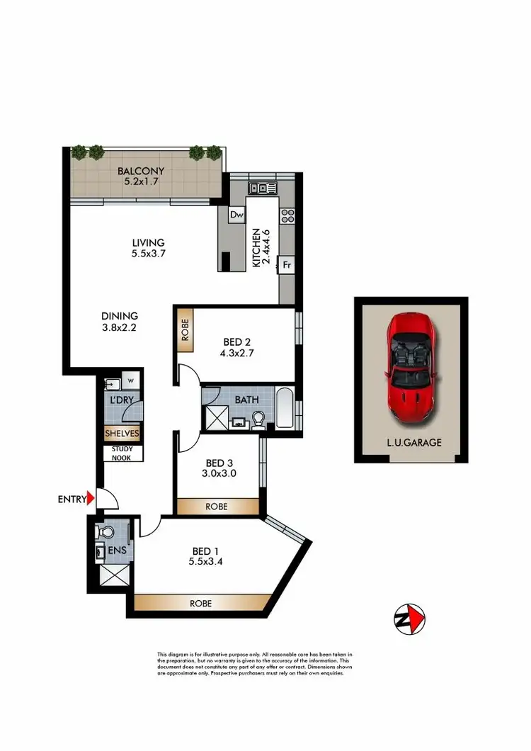 Floorplan of Homely apartment listing, 1B/56 Military Road, Dover Heights NSW 2030
