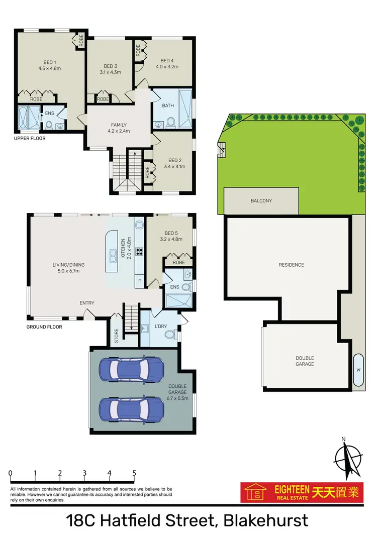 Floorplan of Homely semi-detached listing, 18B & 18C Hatfield Street, Blakehurst NSW 2221