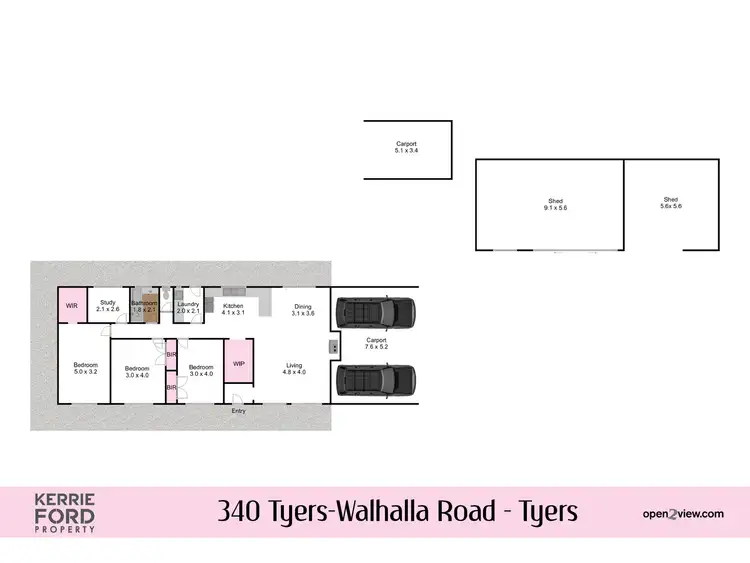 Floorplan of Homely rural property listing, 340 Tyers-Walhalla Road, Tyers VIC 3844