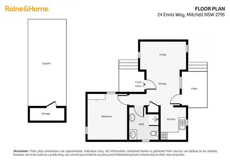 Floorplan of Homely house listing, 24 Ennis Way, Mitchell NSW 2795