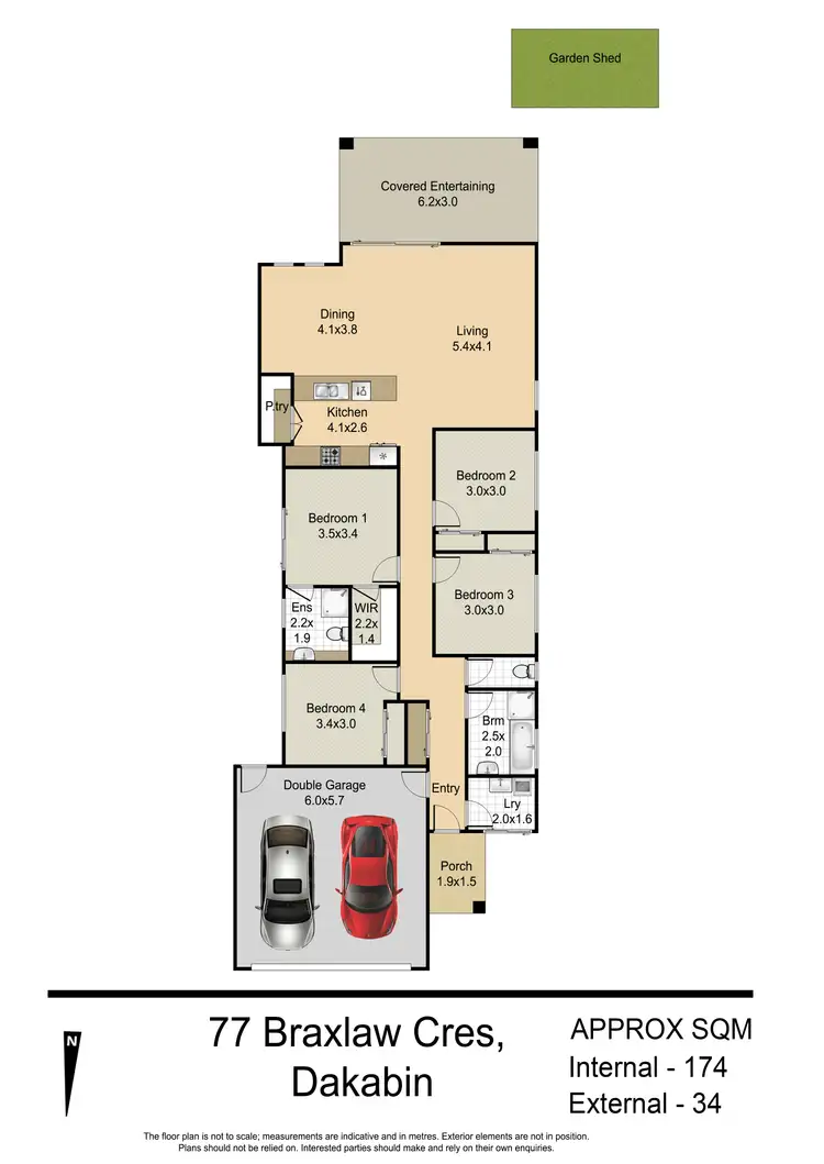 Floorplan of Homely house listing, 77 Braxlaw Crescent, Dakabin QLD 4503