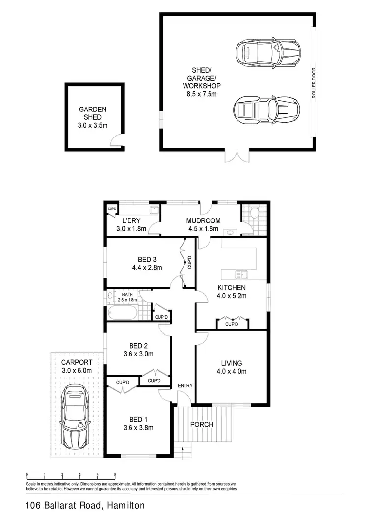 Floorplan of Homely house listing, 106 Ballarat Road, Hamilton VIC 3300