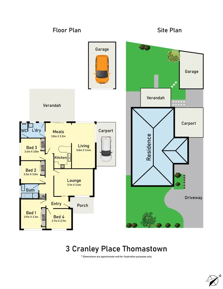 Floorplan of Homely house listing, 3 Cranley Place, Thomastown VIC 3074