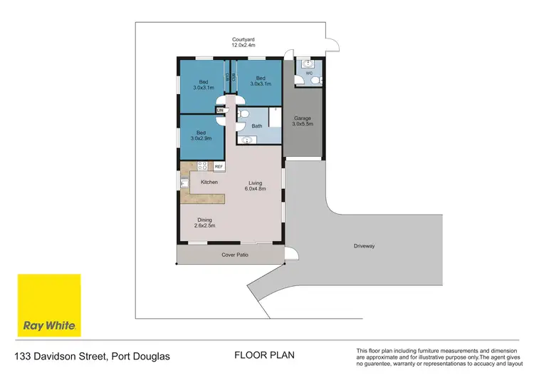 Floorplan of Homely semi-detached listing, 1/133 Davidson Street, Port Douglas QLD 4877