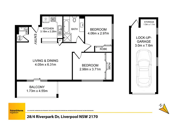 Floorplan of Homely apartment listing, 28/4 Riverpark drive, Liverpool NSW 2170