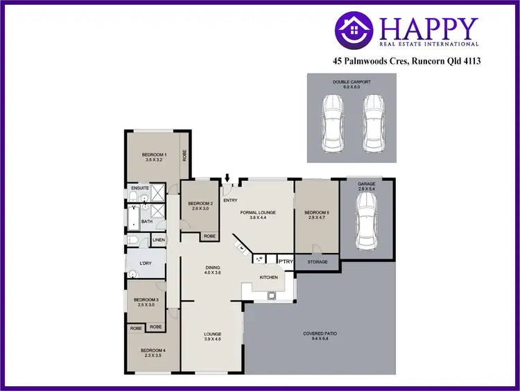 Floorplan of Homely house listing, 45 Palmwoods Crescent, Runcorn QLD 4113