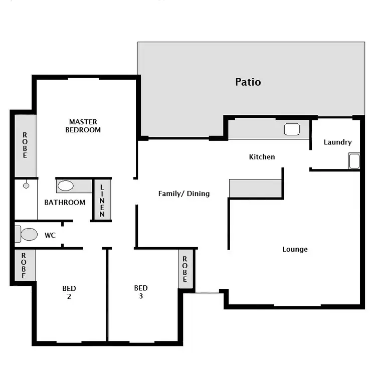 Floorplan of Homely house listing, 1 Tait Place, Coolbellup WA 6163