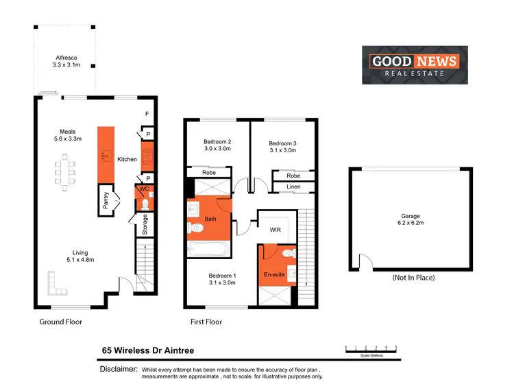 Floorplan of Homely townhouse listing, 65 Wireless Drive, Aintree VIC 3336