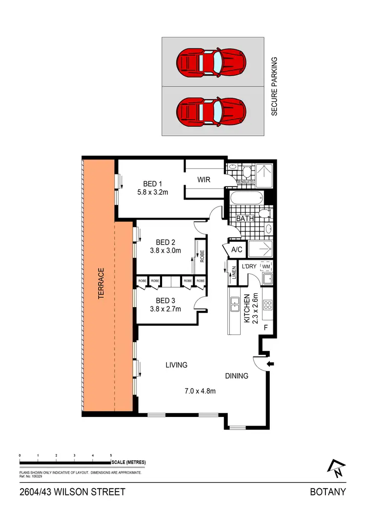 Floorplan of Homely apartment listing, 2604/43-45 Wilson Street, Botany NSW 2019