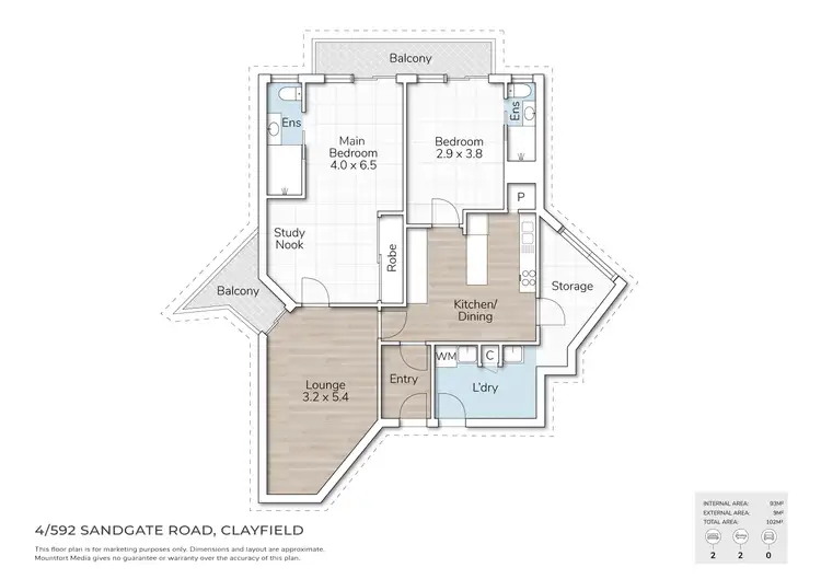 Floorplan of Homely apartment listing, 4/592 Sandgate Road, Clayfield QLD 4011