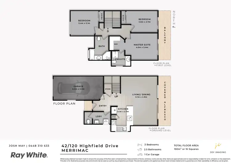 Floorplan of Homely townhouse listing, 42/120 Highfield Drive, Merrimac QLD 4226