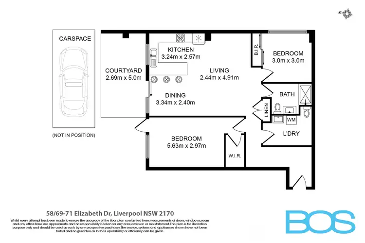 Floorplan of Homely apartment listing, 58/69-73 Elizabeth Drive, Liverpool NSW 2170