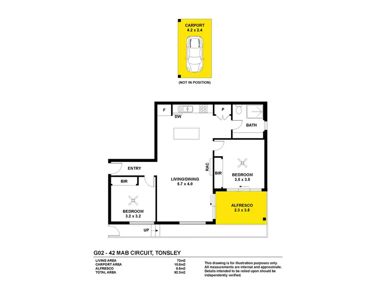 Floorplan of Homely house listing, G02/42 Mab Circuit, Tonsley SA 5042