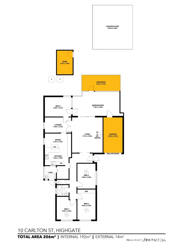 Floorplan of Homely house listing, 10 Carlton Street, Highgate SA 5063