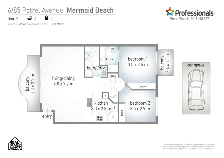 Floorplan of Homely unit listing, 6/85 Petrel Avenue, Mermaid Beach QLD 4218