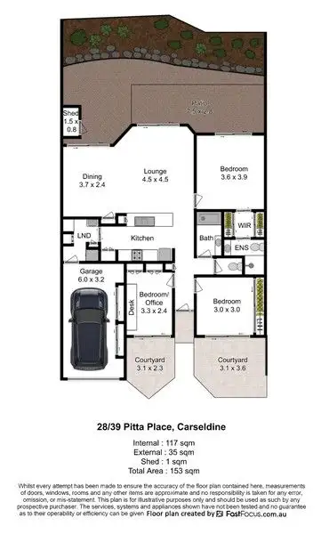 Floorplan of Homely villa listing, 28/39 Pitta Place, Carseldine QLD 4034